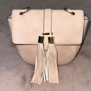 Dolce Vita Dusty Rose Crossbody Bag with Tassles